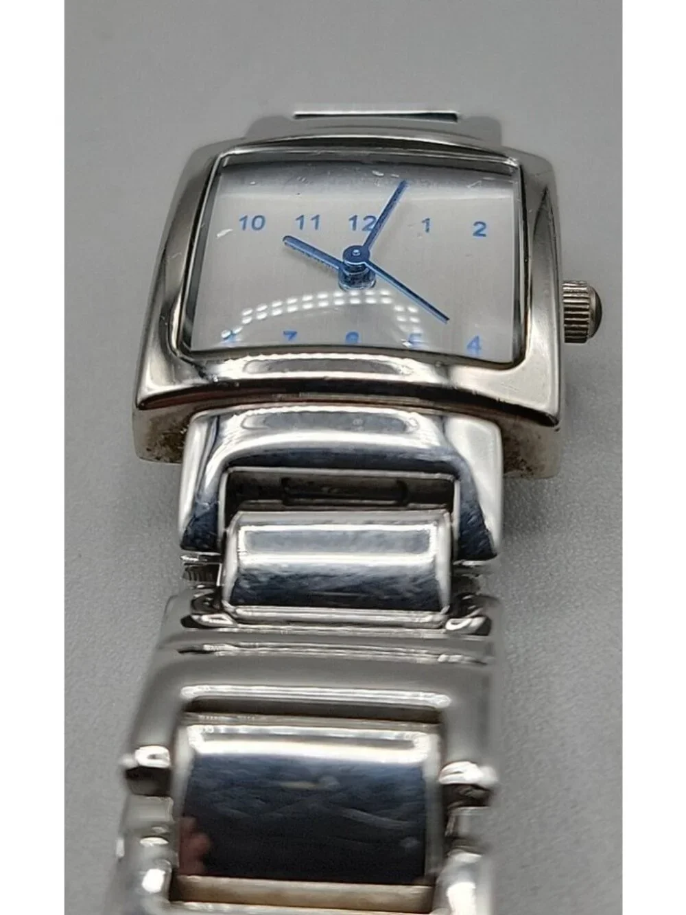 Vintage Android USA OKO Designs Square Silver Tone Women's Watch 22mm 6.5